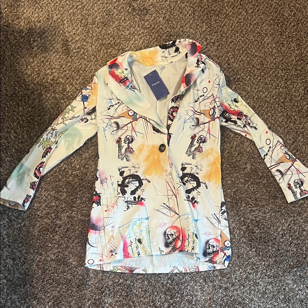 Artistic Multicolor Women's Blazer